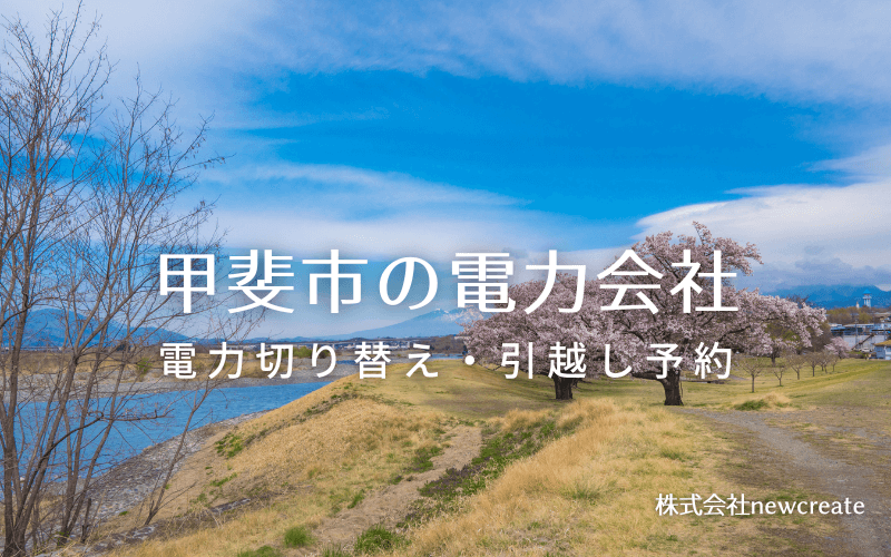 甲斐市で失敗しない電力会社の選び方と申込手順|料金プラン&サービス比較