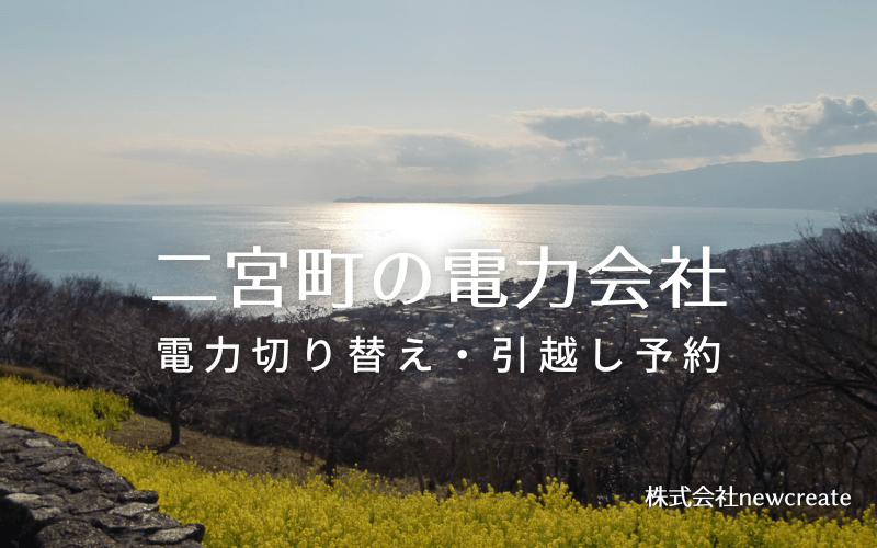 【二宮町の電力会社情報】引越し予約・電力会社切り替え