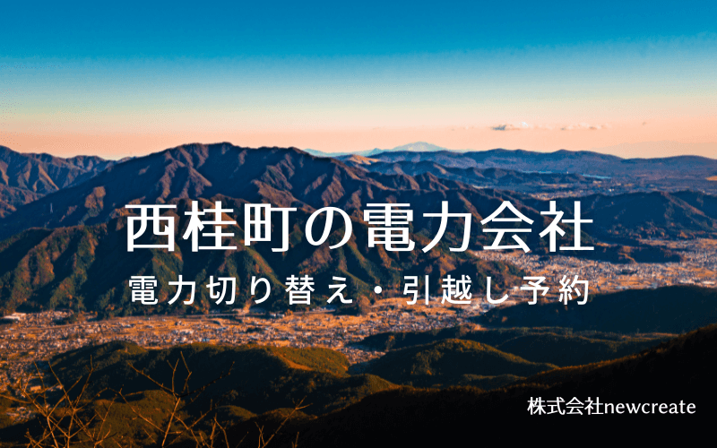 【西桂町の電力会社情報】引越し予約・電力会社切り替え