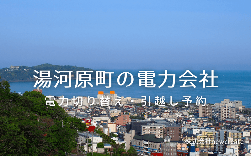 【湯河原町の電力会社情報】引越し予約・電力会社切り替え