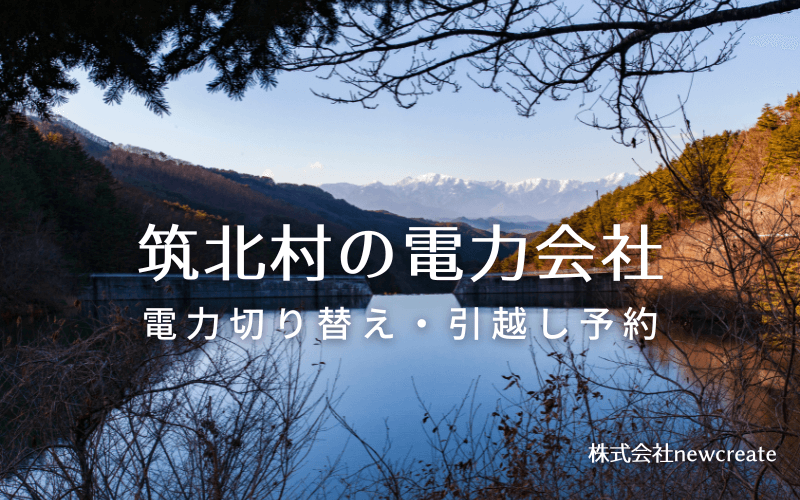 筑北村で電気代を節約！引越し先の電力予約・新電力へ切替え