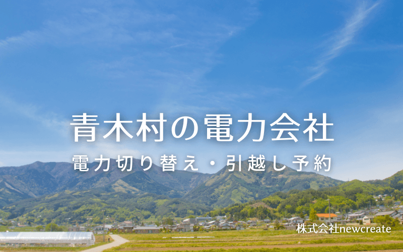 青木村で電気代を節約！引越し先の電力予約・新電力へ切替え