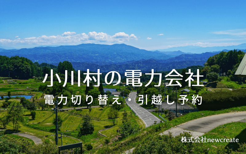 小川村で電気代を節約！引越し先の電力予約・新電力へ切替え