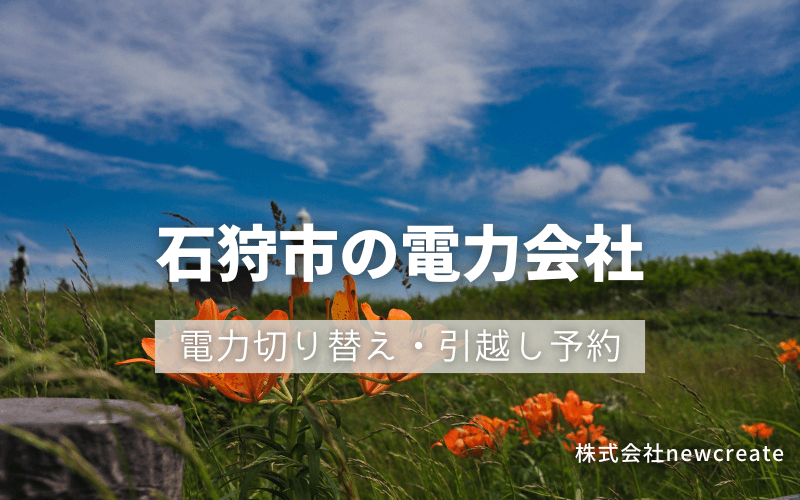 石狩市で電気代を節約！引越し先の電力予約・新電力へ切替え